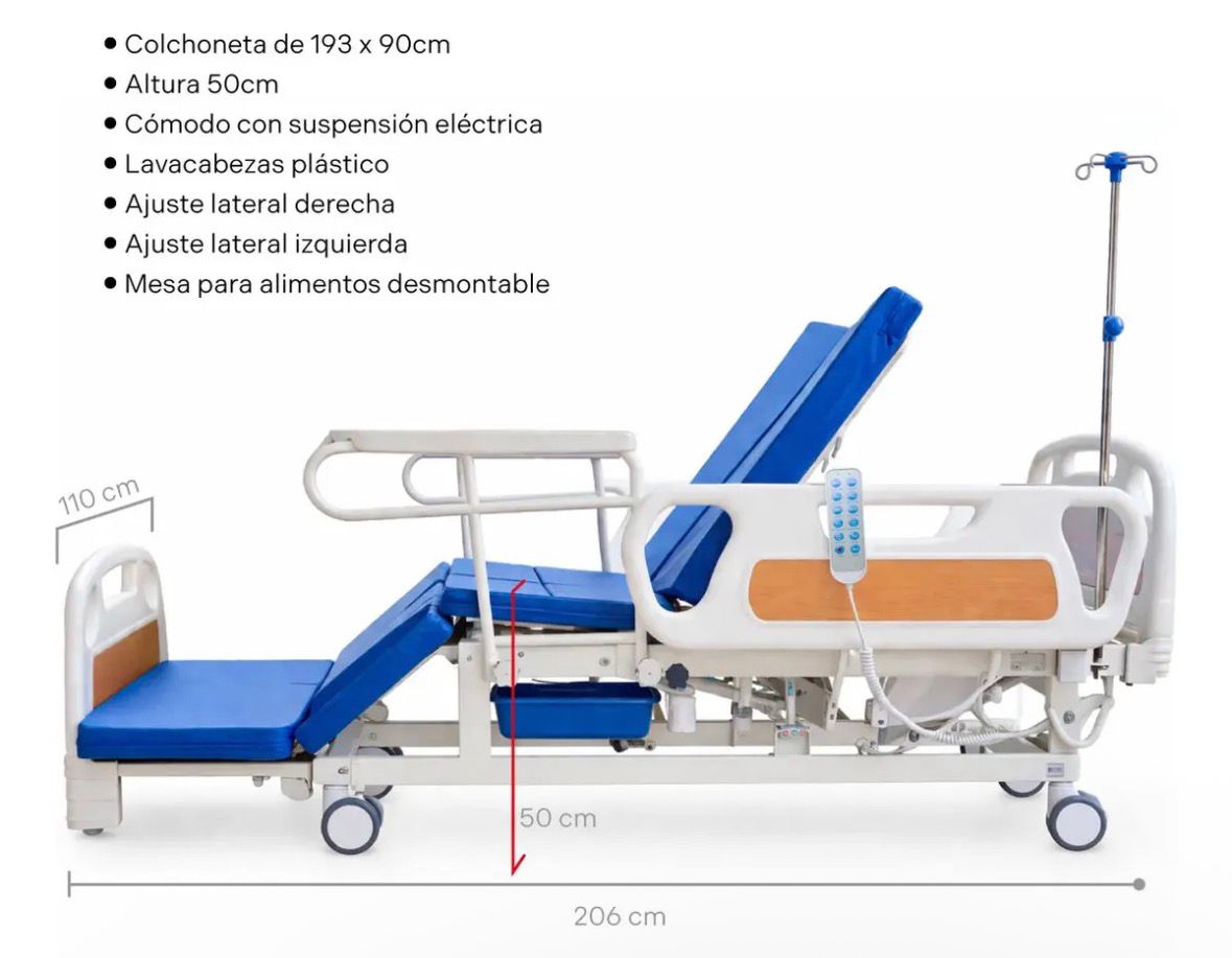 Cama Electrica Reposet - Medidas y caracteristicas